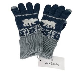 Vera Bradley Gloves Beary Merry Cool Blue New